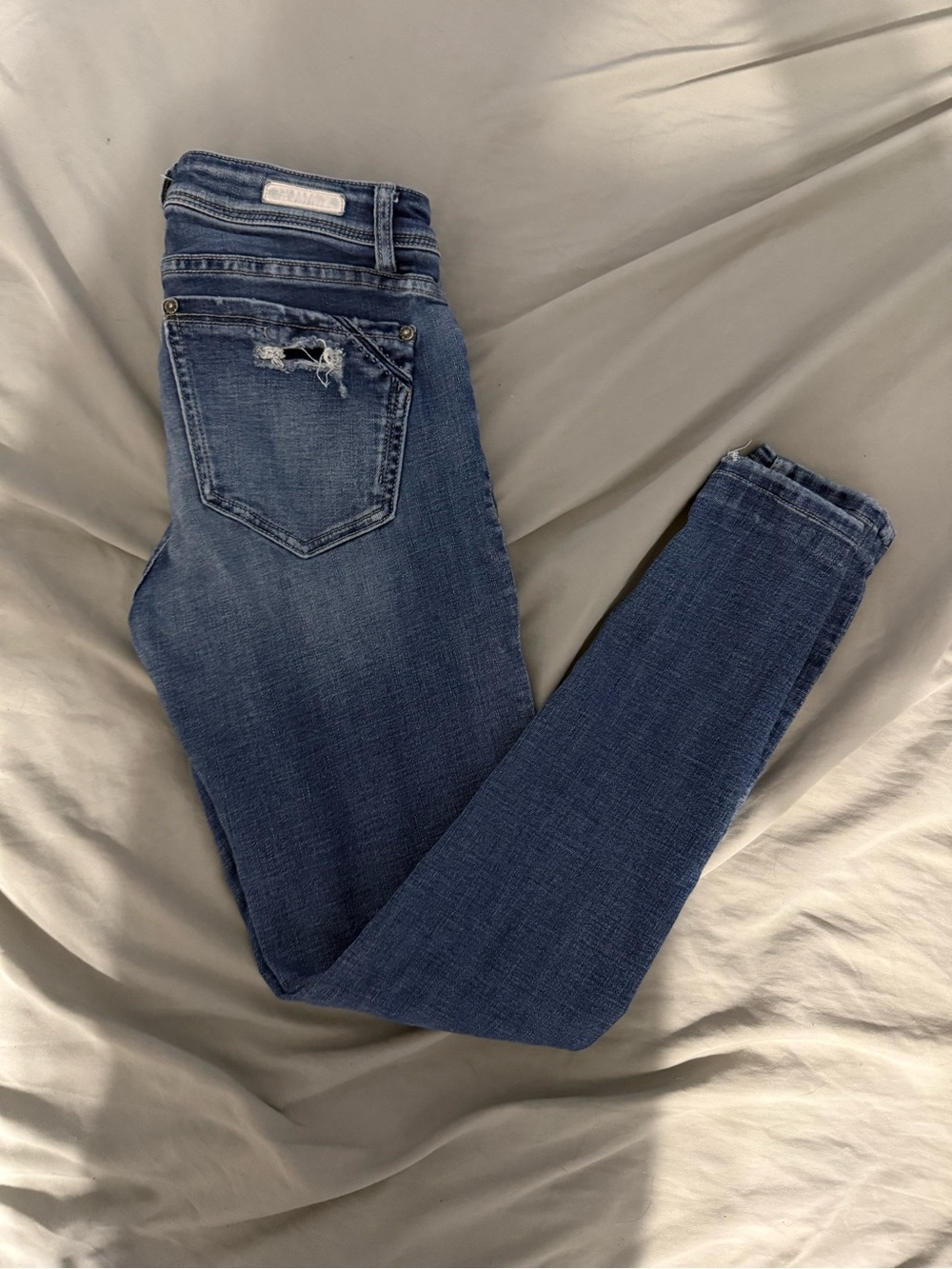 Womens buckle black jeans